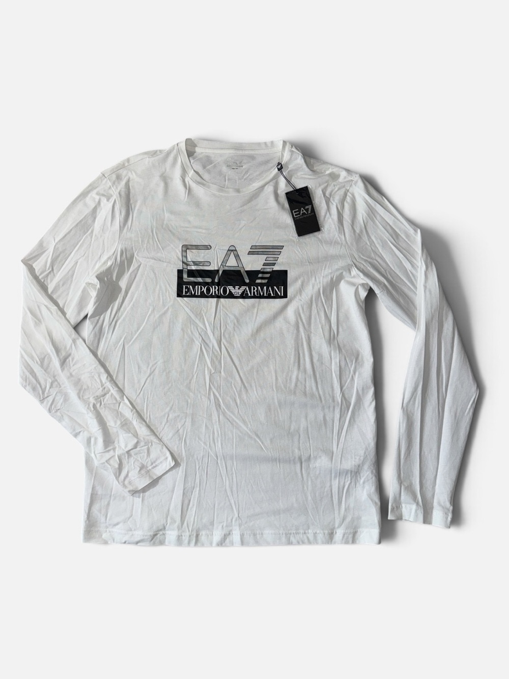 NEW Emporio Armani mens 3XL XXXL EA7 white long sleeve t-shirt NWT $105